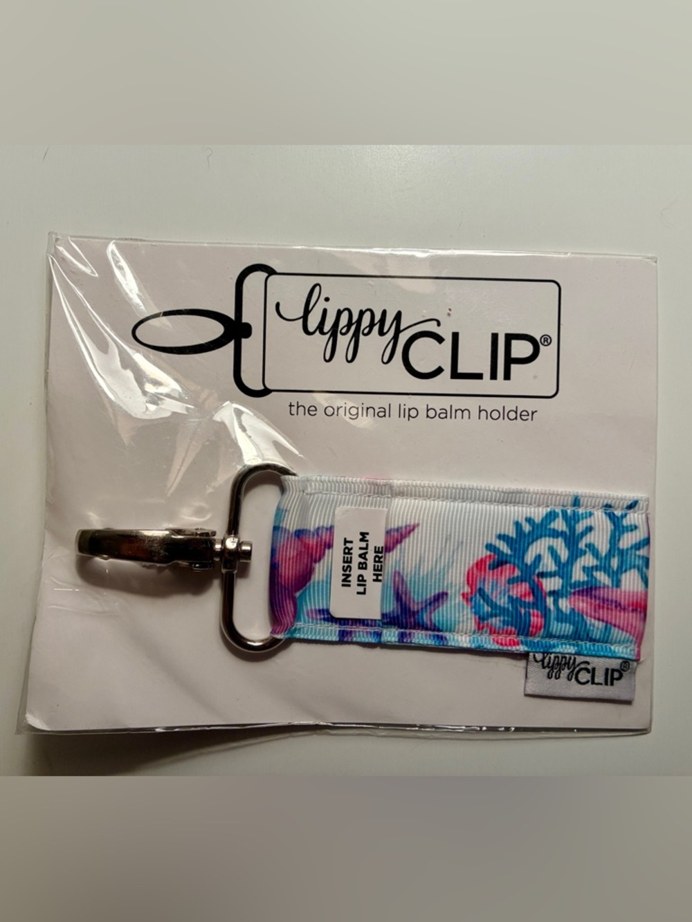 Floral Lip Balm Holder - Blue & Pink